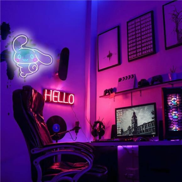 CinnamoRoll LED Neon Sign Wall Decor Japanese Light Anime Sanrio Hello Kitty NEW - Picture 4 of 6